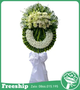 Vòng Hoa Trắng Tinh Khôi – An Nhiên - Mã: DHT-056 - Giá: 900.000đ