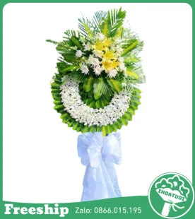 Vòng Hoa Phúng Điếu – Tiễn Biệt Bình An - Mã: DHT-066 - Giá: 800.000đ