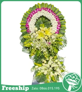 Vòng Hoa Phúng Điếu - Tiễn Biệt - Mã: DHT-081 - Giá: 1.300.000đ