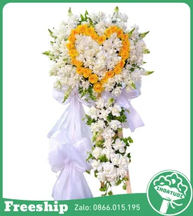 Kệ Hoa Viếng Hiện Đại Trái Tim - Mã: DHT-084 - Giá: 2.100.000đ