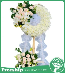 Vòng Hoa Sang Trọng Tiễn Biệt - Mã: DHT-087 - Giá: 1.700.000đ