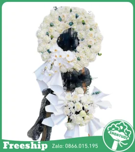 Kệ Hoa Đám Tang Sang Trọng Cúc Lan Hồ Điệp - Mã: DHT-100 - Giá: 1.900.000đ