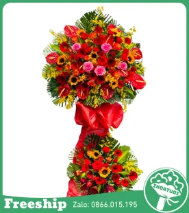 Kệ Hoa Chúc Mừng Văn Phòng – Hưng Vượng An Khang - Mã: DHT-108 - Giá: 1.100.000đ