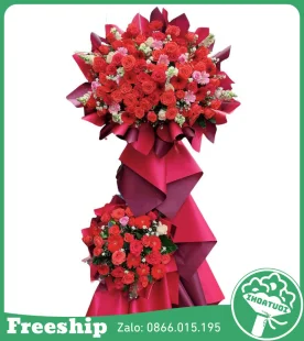 Kệ Hoa Khai Trương 2 Tầng – Đại Cát Đại Lợi - Mã: DHT-119 - Giá: 1.300.000đ