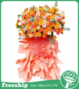Kệ Hoa Tone Cam Vàng – Năng Lượng Khởi Đầu - Mã: DHT-123 - Giá: 1.800.000đ