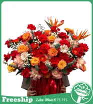 Giỏ Hoa Chúc Mừng May Mắn