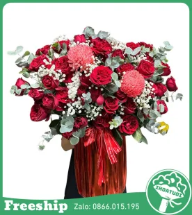 Lẵng Hoa Chúc Mừng Kỉ Niệm - Mã: DHT-142 - Giá: 800.000đ