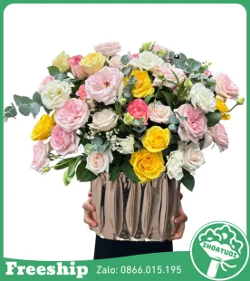 Giỏ Hoa Mix Tổng Hợp Giá Rẻ - Mã: DHT-147 - Giá: 550.000đ