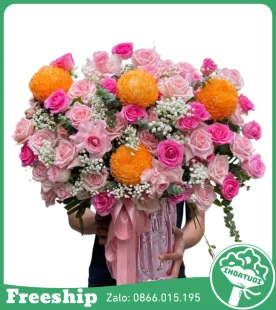 Giỏ Hoa Chúc Mừng Bừng Sáng Tương Lai - Mã: DHT-168 - Giá: 800.000đ