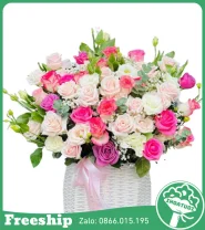 Lẵng Hoa Mừng Dễ Thương